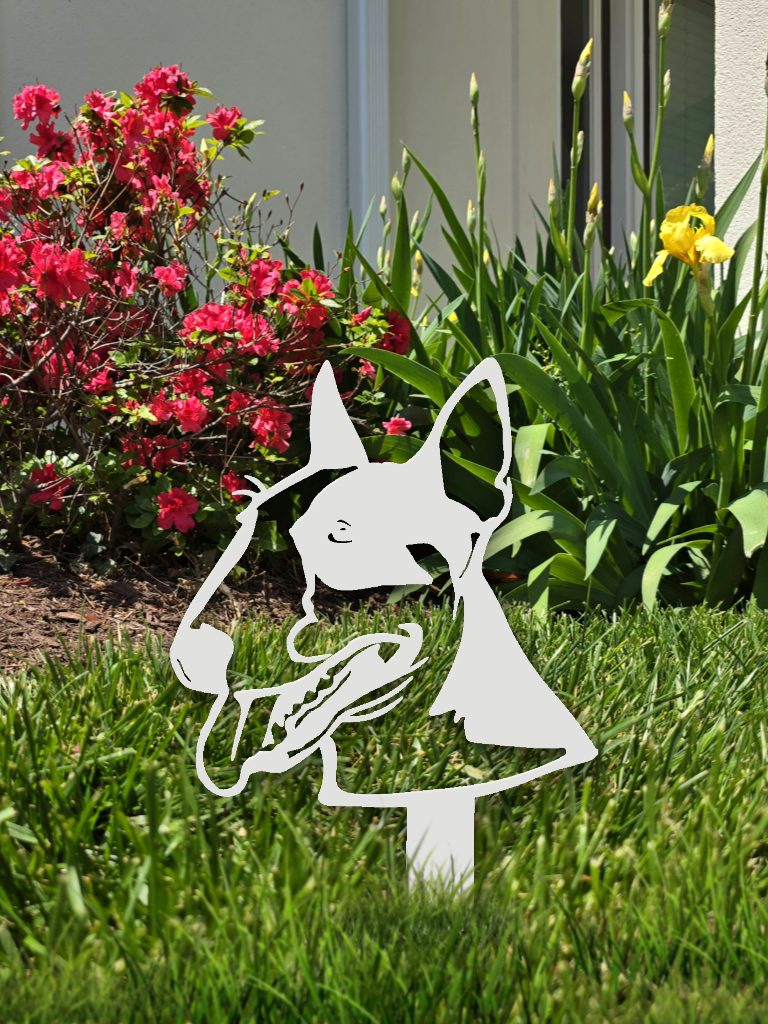 Bull Terrier Garden Metal Art