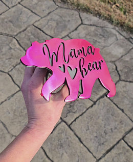 Mama Bear Metal Hitch Cover