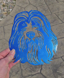 Bearded Collie Metal Wall Art
