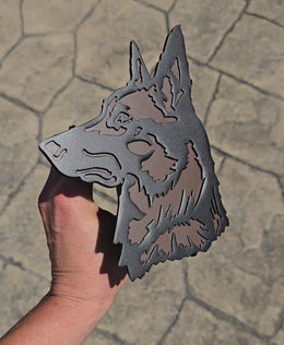 Belgian Malinois Metal Hitch Cover