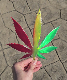 Cannabis Leaf Metal Wall Art