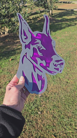 Doberman Pinscher Metal Wall Art