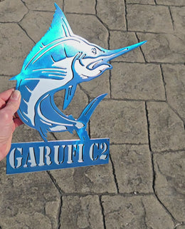 Blue Marlin Metal Wall Art
