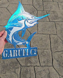 Blue Marlin Metal Art