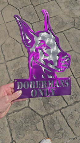 Doberman Pinscher Metal Wall Art