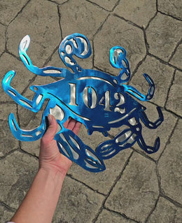 Blue Crab Personalized Metal Sign