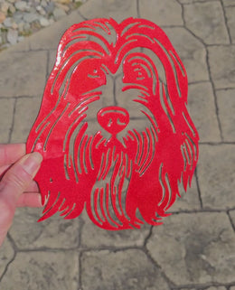 Bearded Collie Metal Wall Art