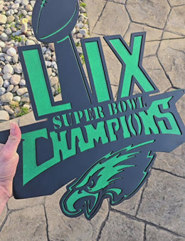 Video showing green football championship wall artwork by Elite Metalworking