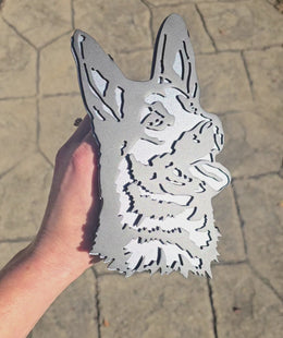 German Shepherd Metal Hitch Cover