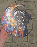 Rottweiler "On The Moon" Metal Art