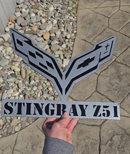 Corvette C7 Metal Wall Art