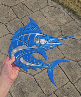 Blue Marlin Metal Wall Art