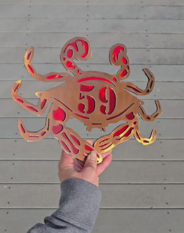 Blue Crab Personalized Metal Sign