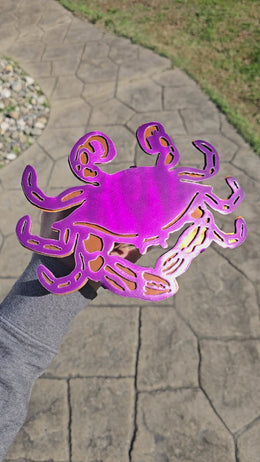 Blue Crab Metal Hitch Cover