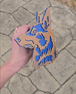 Belgian Malinois Metal Hitch Cover