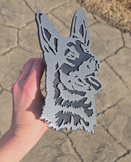 German Shepherd Metal Hitch Cover