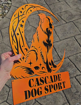 Video showing cascade Dog Sport moon design by Elite Metalworking