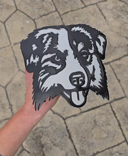 Australian Shepherd Metal Hitch Cover
