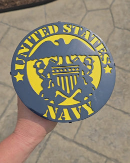 Navy Metal Hitch Cover