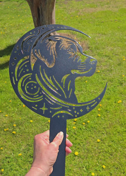 Labrador Retriever Moon Garden Stake