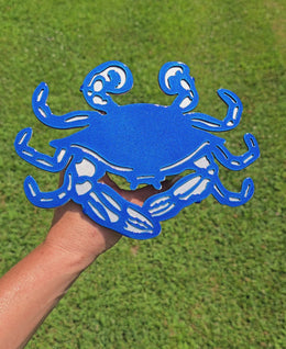 Blue Crab Metal Hitch Cover