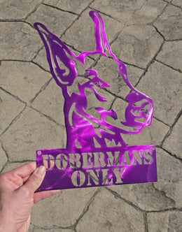 Doberman Pinscher Metal Wall Art