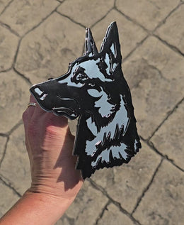 Belgian Malinois Metal Hitch Cover