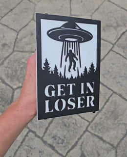 Alien Abduction Metal Hitch Cover