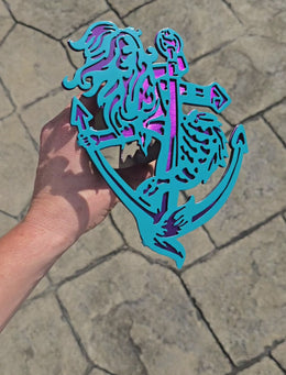 Mermaid Metal Hitch Cover