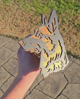Belgian Malinois Metal Hitch Cover