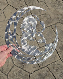 St. Bernard Moon Metal Wall Art