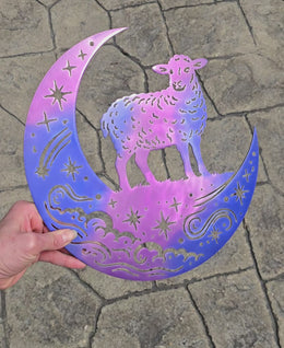 Cosmic Sheep Metal Wall Art