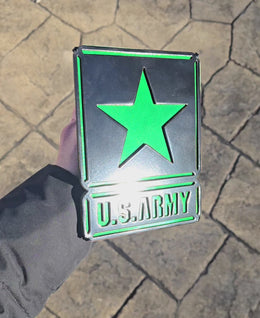Army Logo Metal Hitch Cover