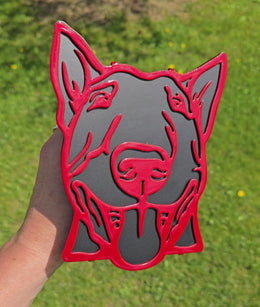Bull Terrier Metal Hitch Cover