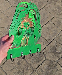 Bearded Collie Key & Leash Hanger