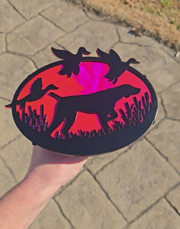 German Shorthaired Pointer Pheasant Hunting Metal Hitch Cover