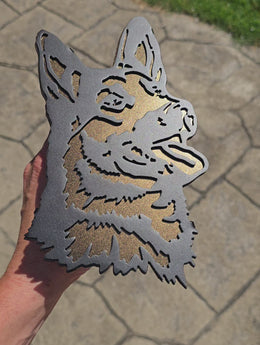 German Shepherd Metal Hitch Cover