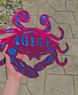 Blue Crab Personalized Metal Sign