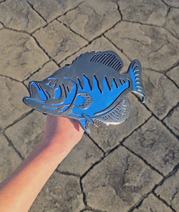Crappie Metal Hitch Cover