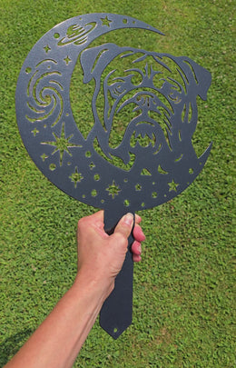 Bulldog Moon Garden Stake