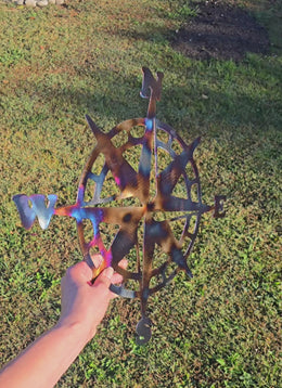 Nautical Compass Metal Wall Art