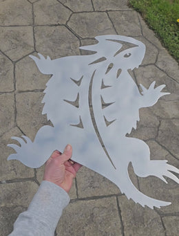 Horned Lizard Metal Wall Art