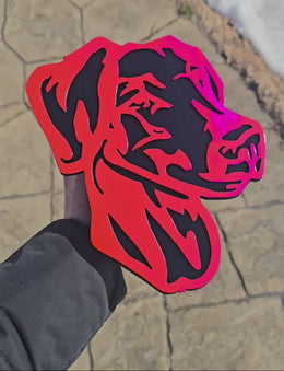Doberman Pinscher Metal Hitch Cover
