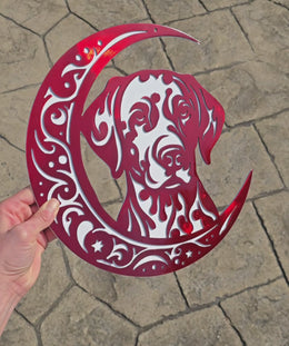 Dalmatian Moon Metal Wall Art