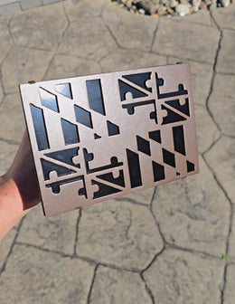 Maryland Flag Metal Hitch Cover