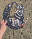 Keeshond "On The Moon" Metal Art