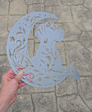 German Shorthaired Pointer "On The Moon" Metal Art