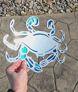 Blue Crab Metal Wall Art