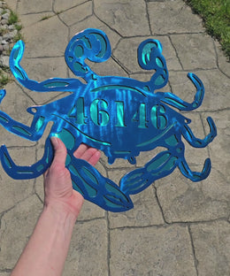 Blue Crab Personalized Metal Sign