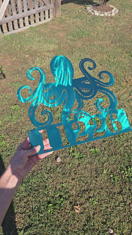 Octopus Personalized Metal Sign